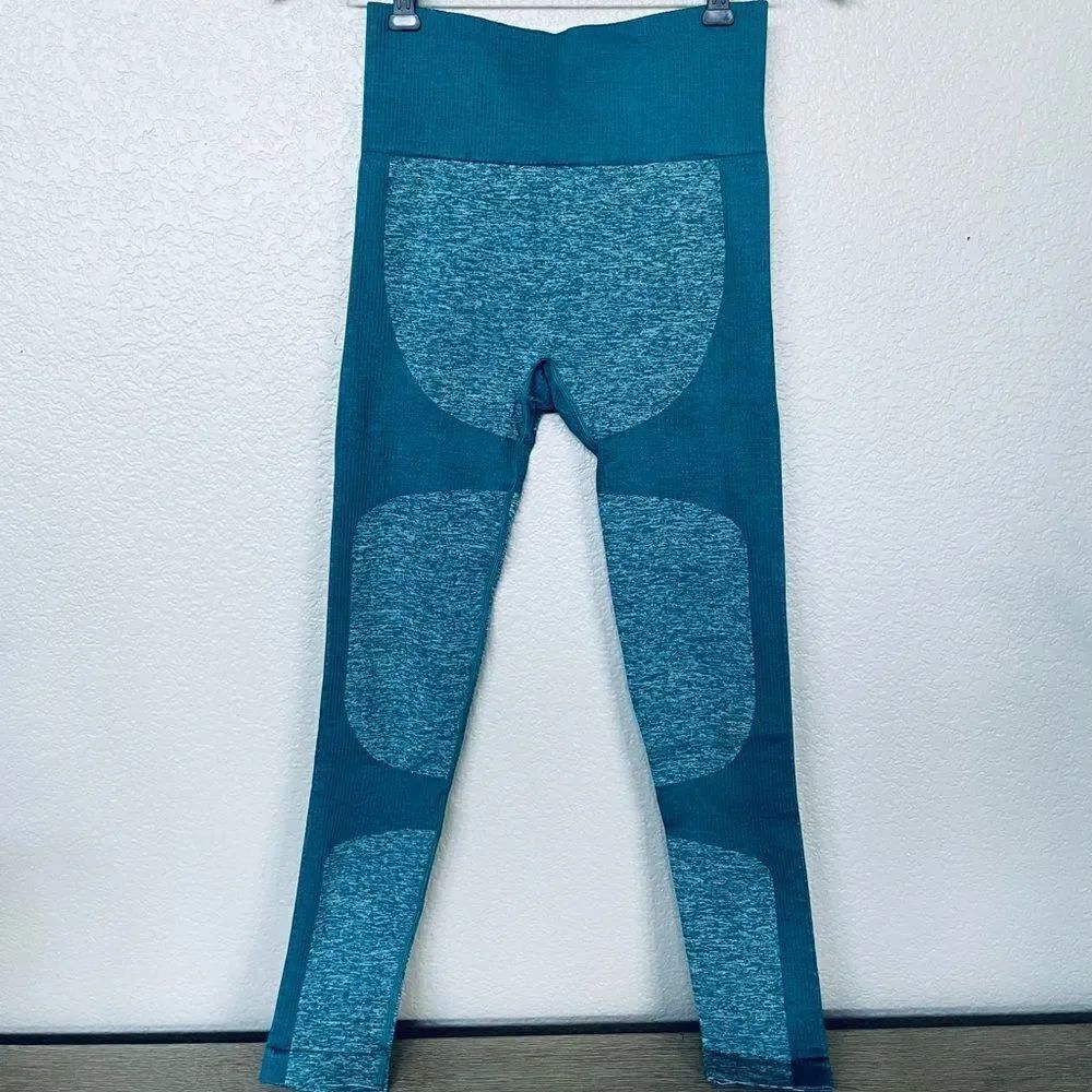 Teal Blue Athletic Yoga Leggings S
